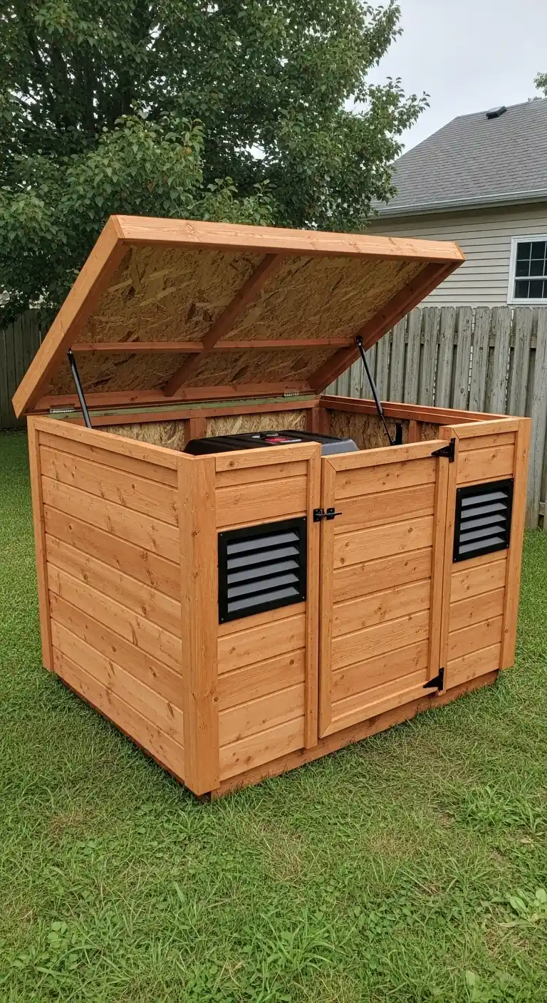 Compact Wooden Box Shed with Lift-Up Roof