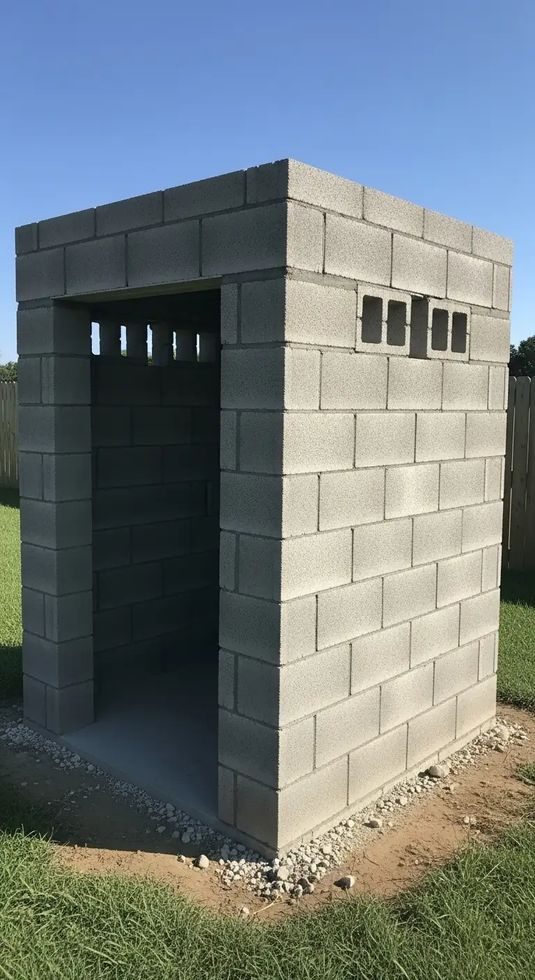 Concrete Block Generator Shed for Permanent Installations