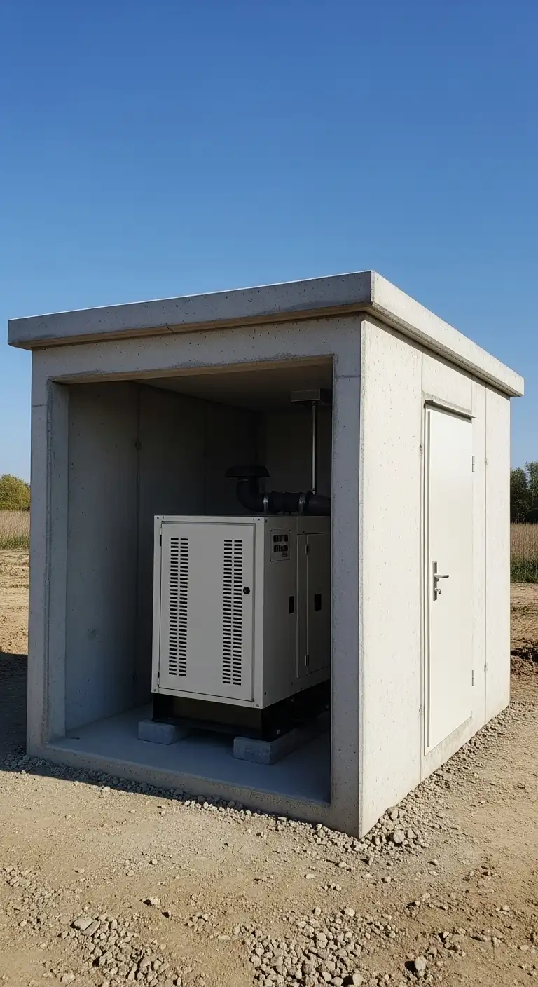Fire-Resistant Concrete Shelter