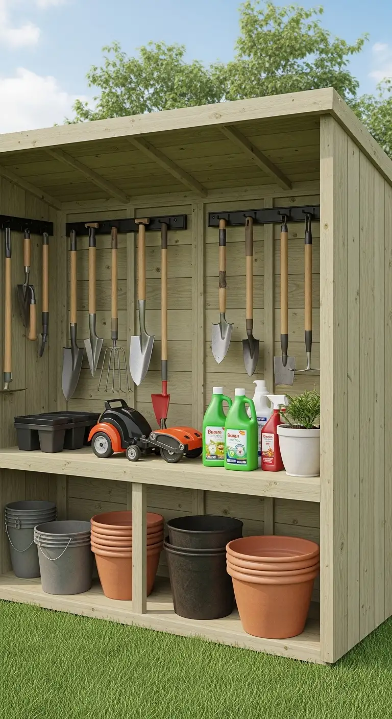 Garden Equipment Optimized 6x4 Garden Shed Layout