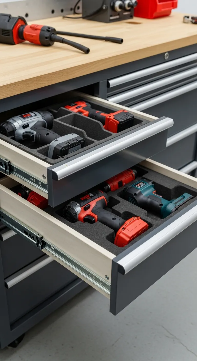Heavy-Duty Workshop Drawers for Power Tools