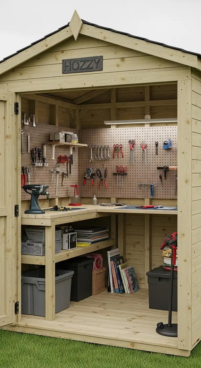 Hobby Workshop Garden Shed With Porch Layout