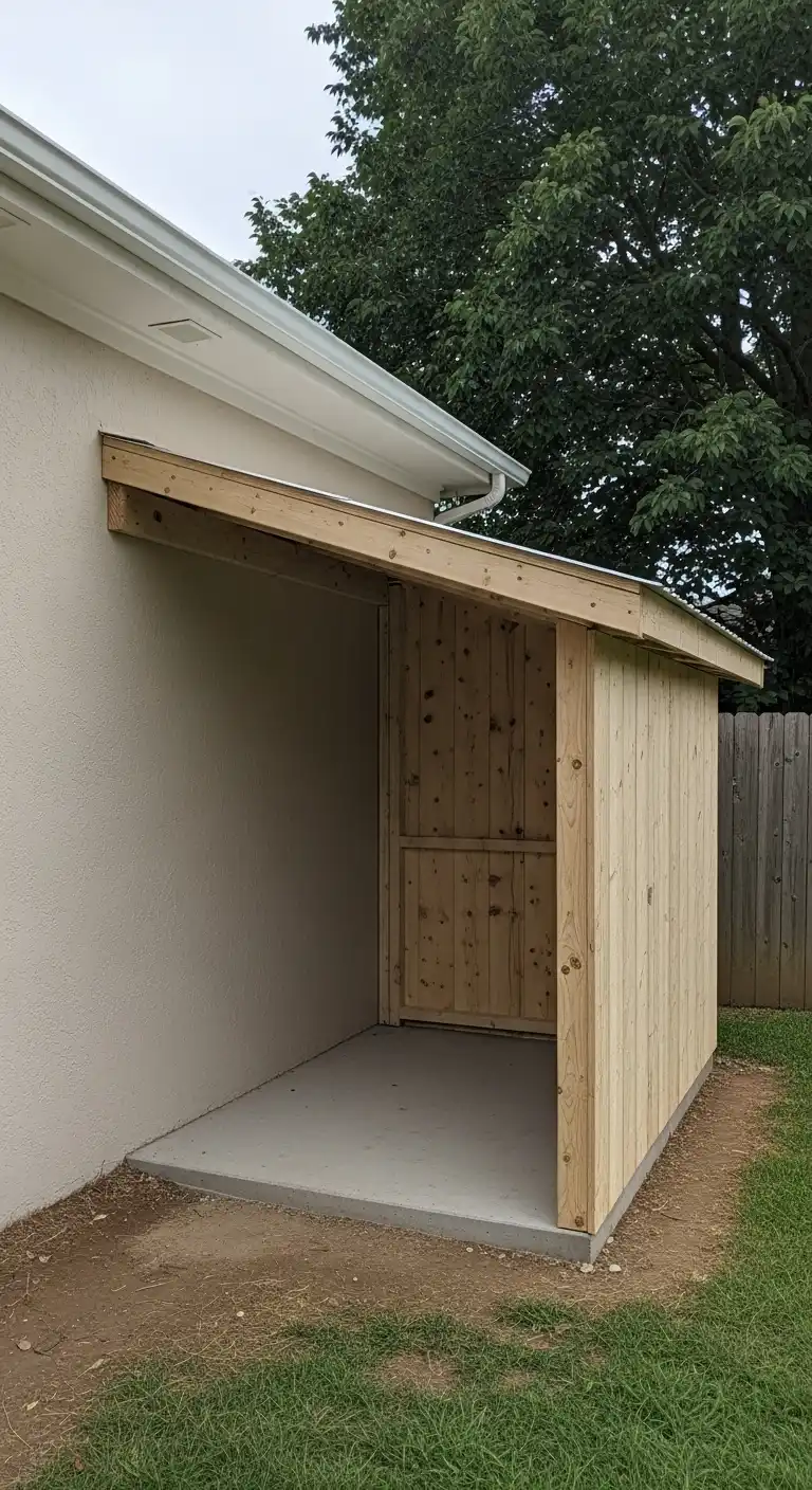Lean-To DIY Garden Shed for Space Optimization