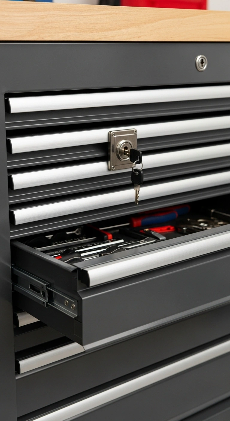 Lockable Workshop Drawers for Tool Security