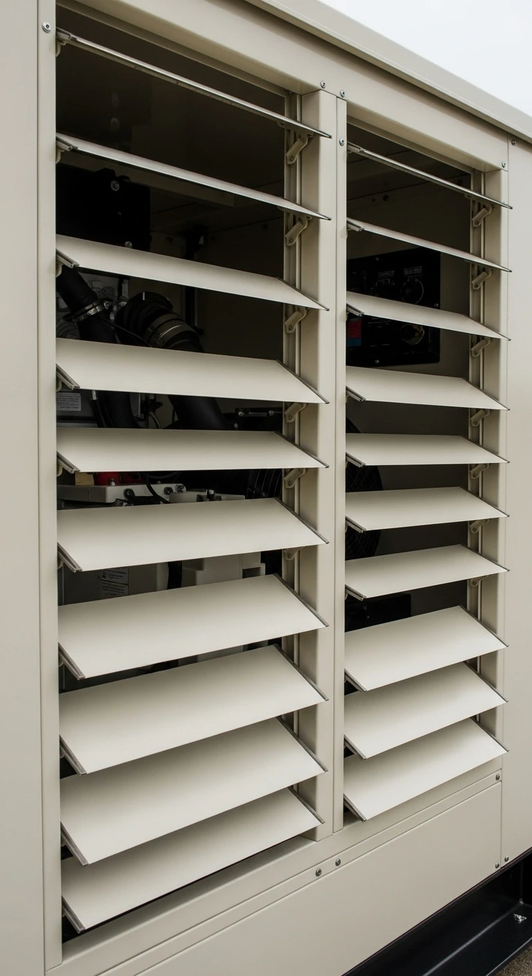 Louvered Generator Enclosure Design for Enhanced Airflow Control