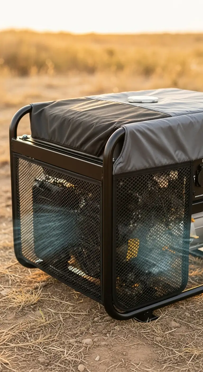 Mesh and Fabric Hybrid Generator Cover