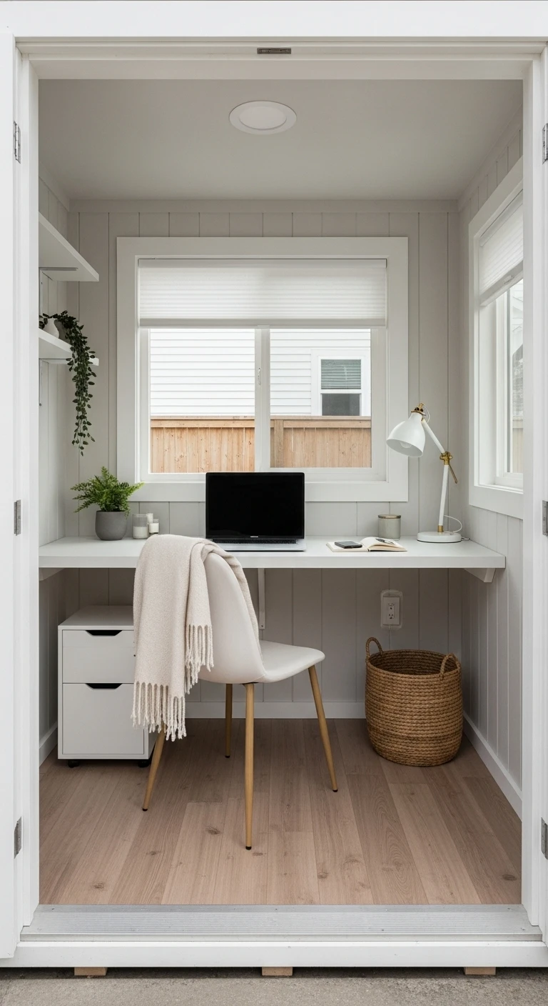 Minimalist Backyard She Shed Escape
