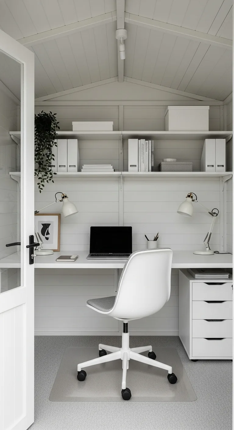 Minimalist Garden Shed Office for Focused Daily Work