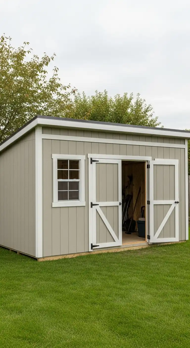 Modern DIY Garden Shed with Clean Lines