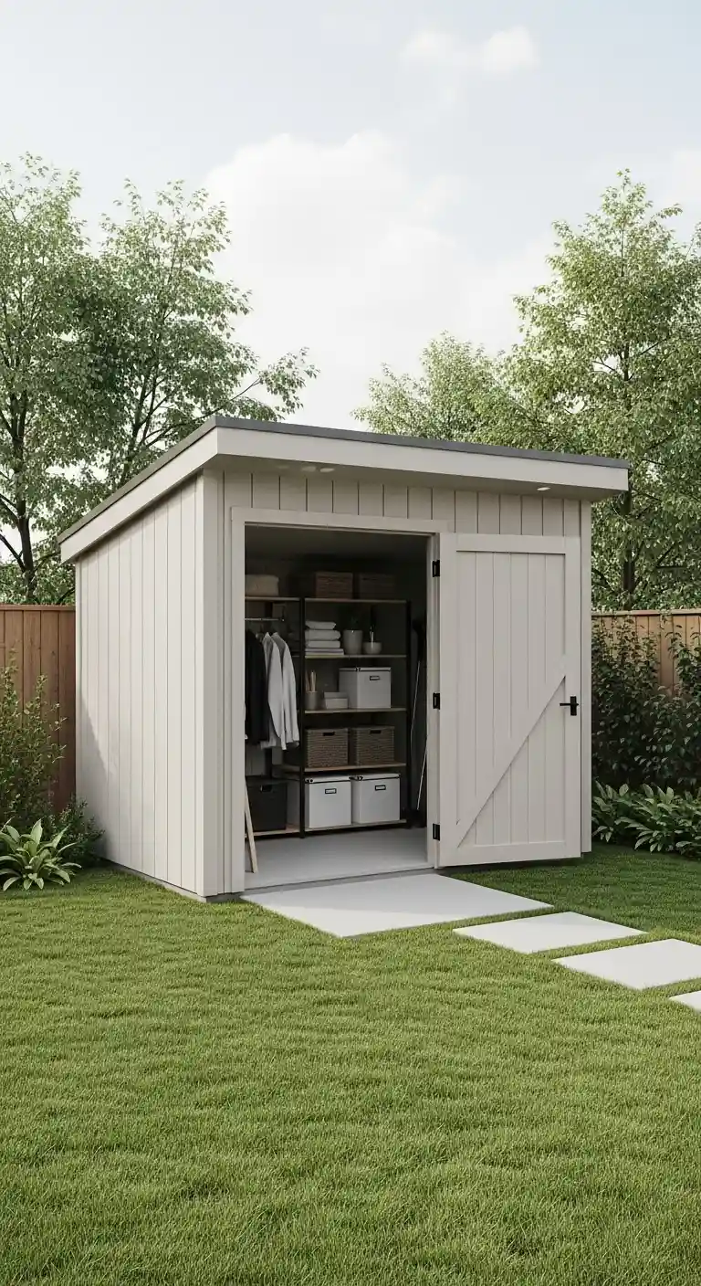 Modern Minimalist Backyard Shed for Clean and Simple Design