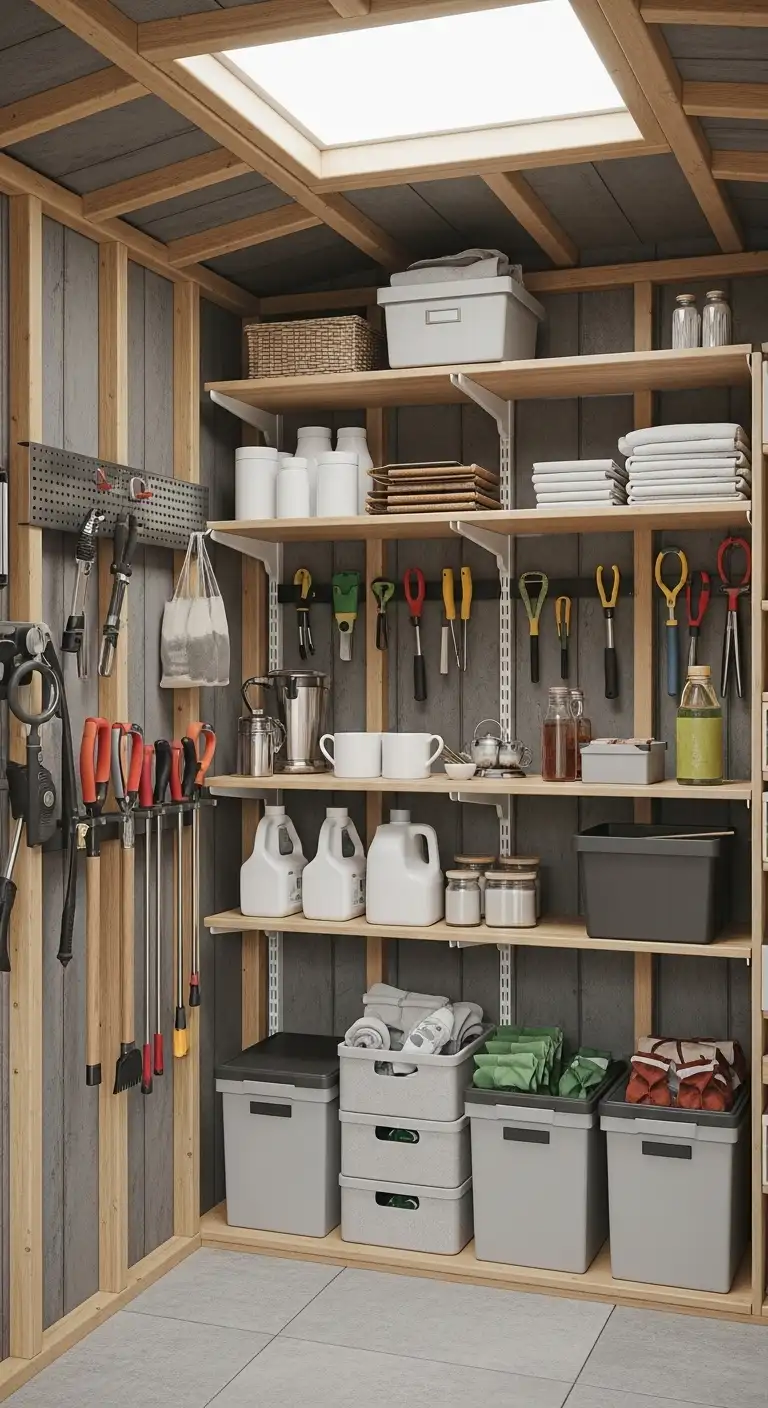 Multi-Purpose DIY Garden Shed with Storage Zones