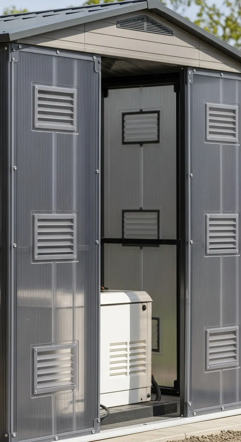 Plastic Storage Shed Style Generator Cover