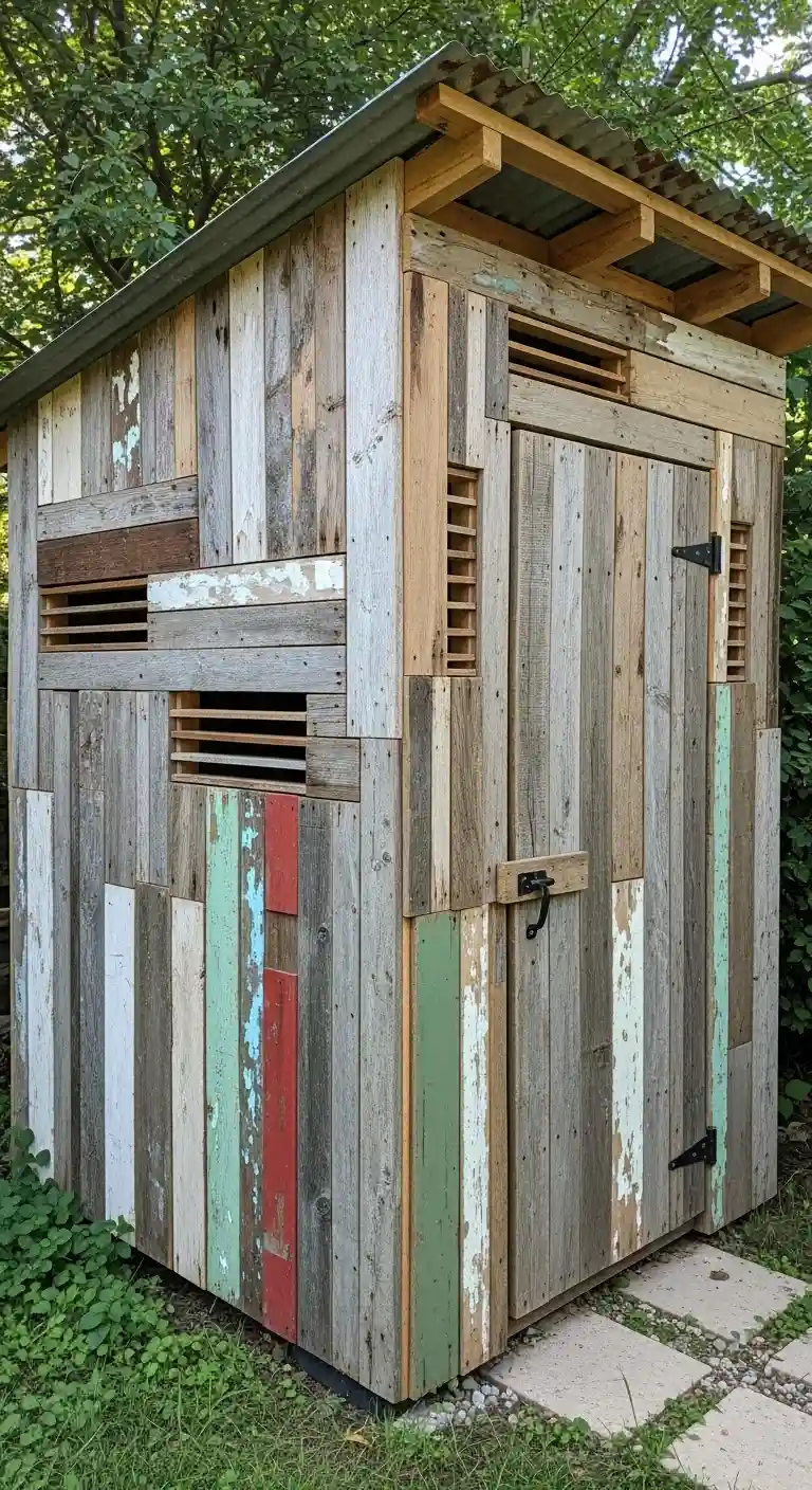 Reclaimed Wood Generator Shed for Rustic Character