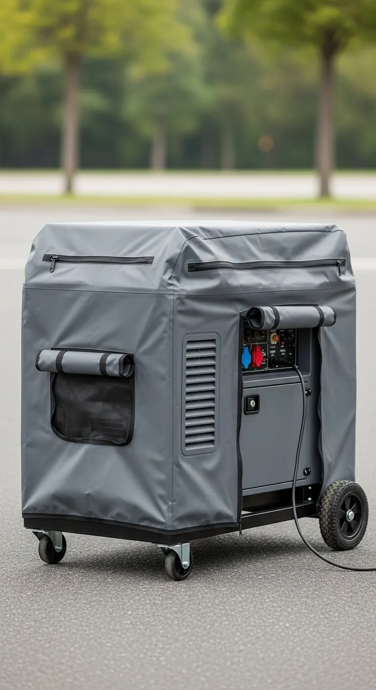 Rolling Generator Cover with Vent Panels