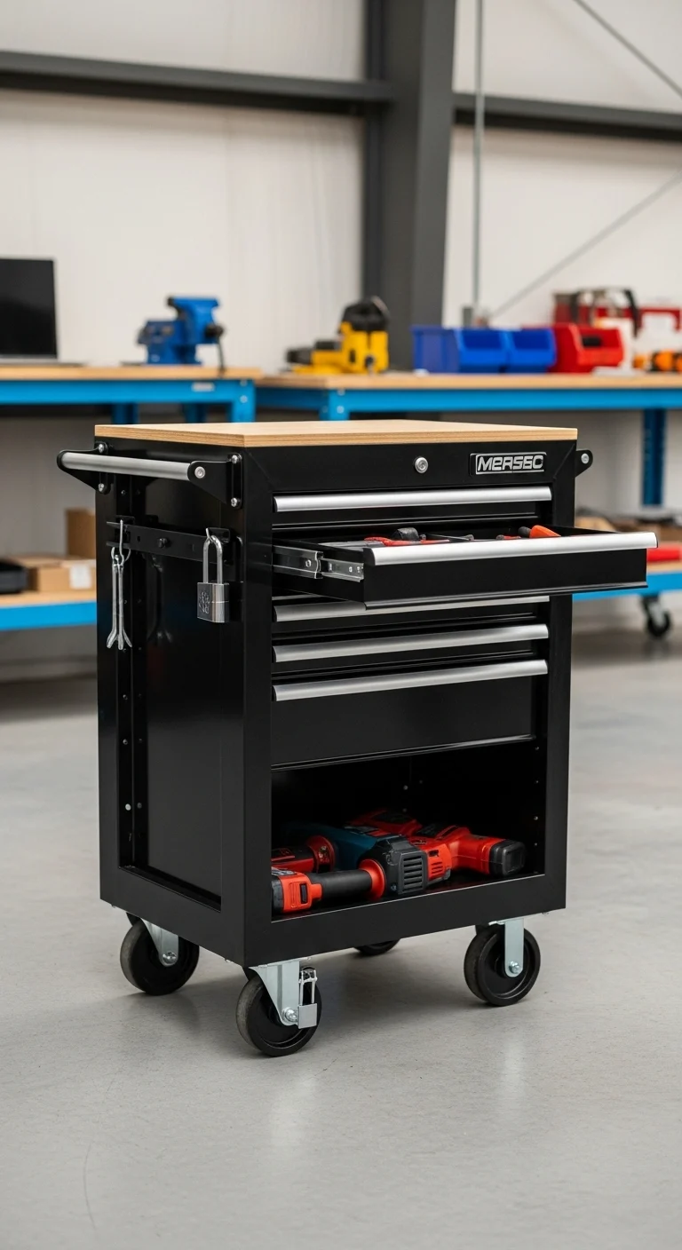 Rolling Workshop Drawers for Mobility and Convenience