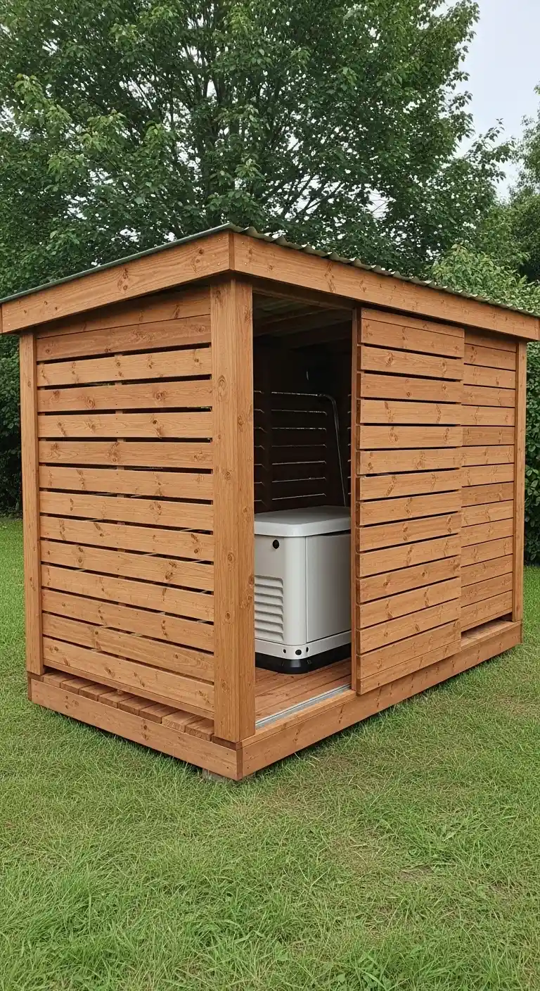Ventilated Wooden Generator Enclosure Design for Natural Environments