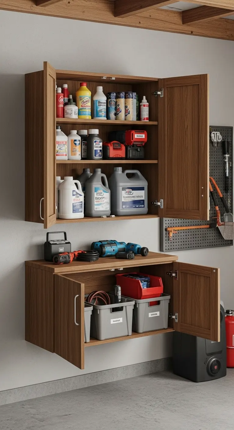 Wall-Mounted Cabinets for Hidden Storage