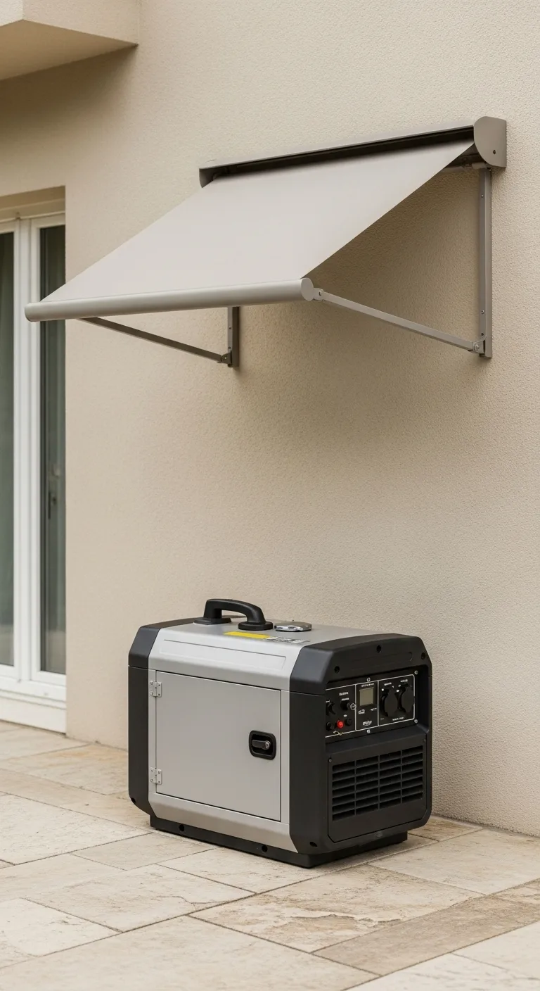 Wall-Mounted Generator Awning Cover
