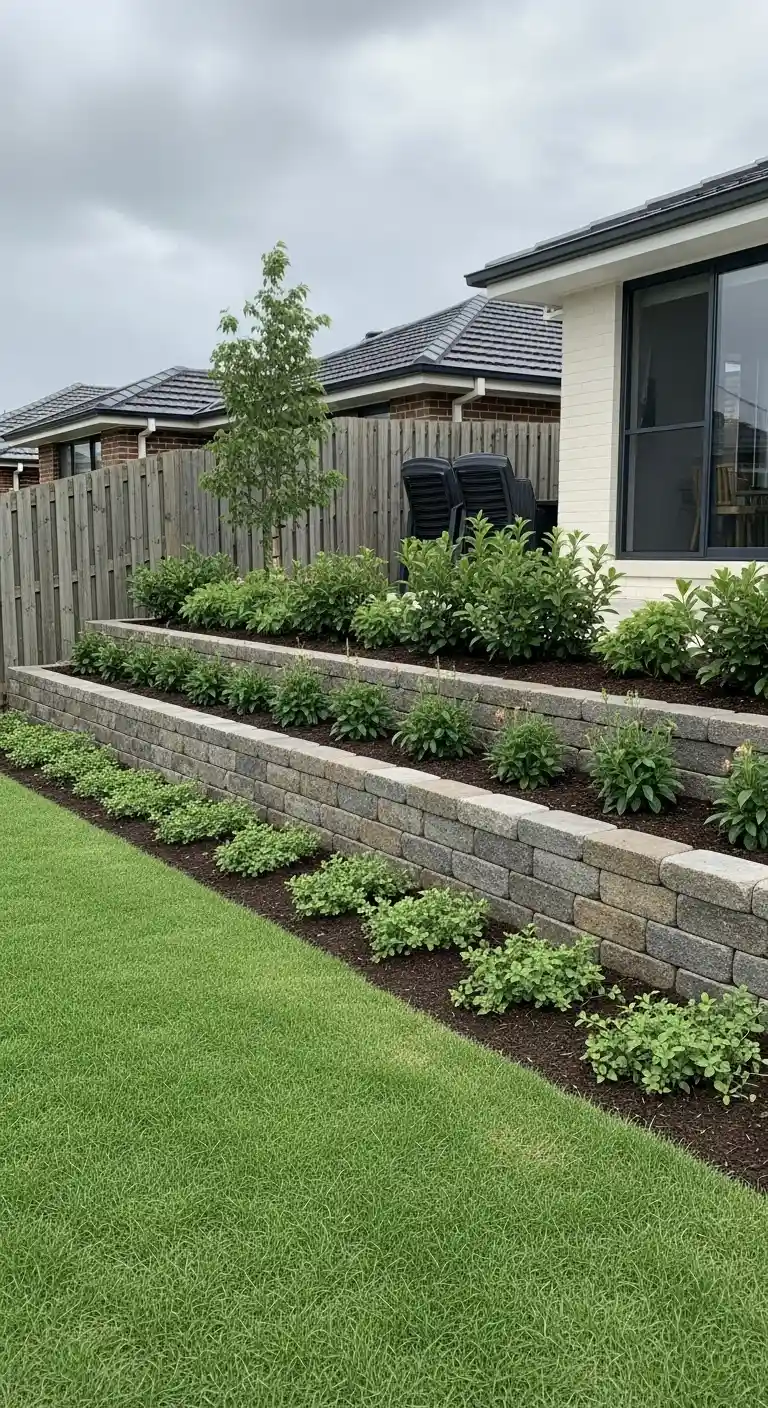 Layered Planting Backyard Landscaping Ideas for Visual Depth and Balance